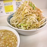 「つけ麺大盛+こま切れ豚+たまねぎ（生）1,020円」@ラーメン大 我孫子店の写真