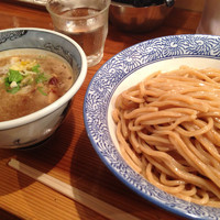 「濃厚つけ麺(胚芽麺) 大盛無料」@道玄坂マンモスの写真