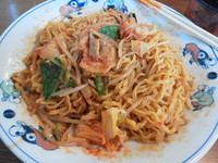 「チャーメン（大盛り）　※オリジナル豆板醤でカスタマイズ」@テンホウ 南松本店の写真