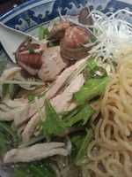 「冷やしあさりそば750円+大盛り150円」@麺屋 百式 権之助坂店の写真