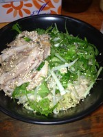 「ホタテ出汁の冷製塩ラーメン　７５０円」@知ったかぶりのブタの写真