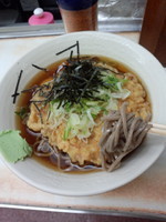 「ひやがけかき揚そば480円」@常盤軒 横須賀線ホーム店の写真