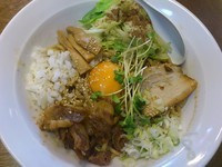 「特製汁なし油そば ￥680」@濃厚つけ麺 茜堂の写真