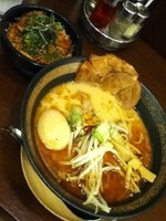 「味玉とんこつらーめん + 炭火焼豚飯」@麺屋 空海 柏高島屋ステーションモール店の写真