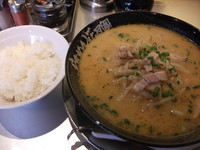 「黄金の味噌らーめん+ライス」@らあめん花月嵐 成増店の写真