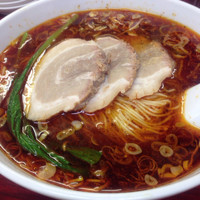 「辛い大肉サンラー麺+大盛り+ライス」@我流担々麺 竹子 本郷店の写真