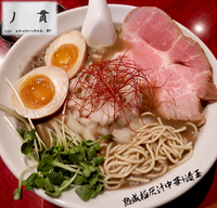 「熟成極灰汁中華（7/21　10食限定）＋漬玉（880円）」@灰汁中華 丿貫の写真