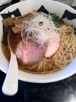 「冷たい煮干醤油ラーメン750円＋メンマ（クーポン使用）」@666の写真