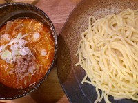 「辛味味噌つけ麺（中盛）」@つけ麺屋 やすべえ 新宿店の写真