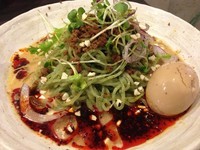 「豆乳仕立ての冷やし担々麺800円 味つけ玉子80円」@中華蕎麦 瑞山（ZUIZAN）の写真