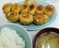 「餃子10個定食 750円 (単品 420円)」@ファイト餃子の写真