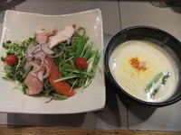 「スモーク2種とじゃがいもの冷製スープつけそば（900円）」@中華蕎麦 瑞山（ZUIZAN）の写真