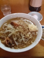 「ミニラーメン、アブラ、ニンニク、生卵」@ラーメン もみじ屋の写真