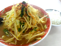 「スープカレータンメン￥800＋半ライス￥100」@あぢとみ食堂の写真