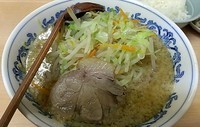 「Ｂセット（野菜ラーメン・水餃子・半ライス）\700」@ラーメン 青山の写真