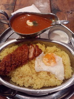 「キーマカツカレー定食850円＋バターチキン変更100円」@ターリー屋 神田西口店の写真