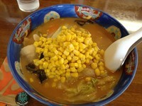 「肉味噌ラーメン＋コーン（￥850＋￥80）」@北海ラーメン蝦夷の写真