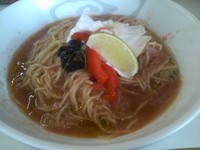 「７月限定　完熟トマトと夏野菜のガスパチョ　五色流涼麺」@とり麺や五色の写真