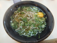 「月見そば210円」@なんばうどんの写真