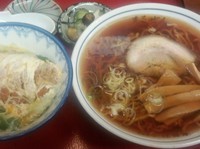 「支那そば＋ミニかつ丼」@くすしそば本舗 まるぜんの写真