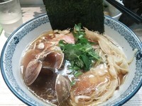 「蛤そば＋イカ刺し丼」@中華そば 四つ葉の写真