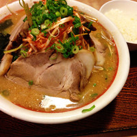 「辛ネギチャーシュー大盛味噌ラーメン+モヤシ+ニンニク多め」@麺道場 総本店の写真