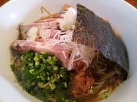 「濃厚塩鰹梅添え麺冷やし  ７５０円」@喜元門 水戸笠原店の写真