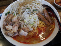 「あえめん大盛り＋チンピラ玉子」@味噌麺処 花道庵の写真