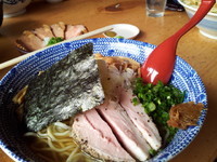 「濃厚魚冷し塩 梅鰹添え麺」@喜元門 つくばサイエンス通り店の写真