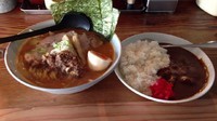 「味噌｢オススメ｣＋牛スジカレー(900円＋100円)」@ほうきやの写真