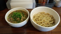 「カレーつけ麺並・肉まし1100円(850・250)」@白ひげの写真