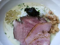 「【夏の冷やしの陣、第三弾】枝豆のビシ磯ワーズラーメン８００円」@はりけんラーメンの写真