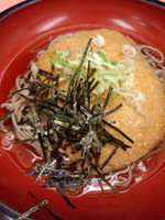 「冷がけきつねそば420円」@常盤軒 山手線ホーム店の写真