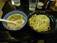 「鶏白湯つけ麺（750円）+鶏ほぐし+鶏ロース丼」@麺堂 稲葉の写真