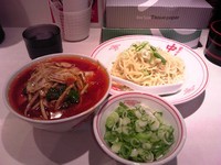 「冷し野菜味噌950円，ねぎ60円」@蒙古タンメン 中本 目黒店の写真