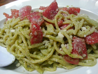 「【ゲリラ限定】アキラ式パスタ ジェノベーゼ」@ラーメンアキラの写真