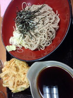 「かきあげ天ざる430円」@めん処 つるやの写真