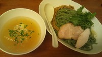 「昆布と貝出汁のアオサ冷やつけ麺」@福の神食堂の写真
