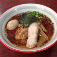 「辛むじゃきそば750円、味玉100円」@麺屋 むじゃきの写真