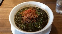 「【限定】味噌担々麺ブラック＋麦めし(ランチサービス)」@麺処 鳴声の写真
