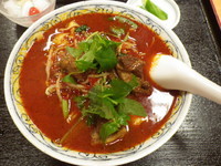 「牛肉の四川風味刀削麺」@夜来香の写真