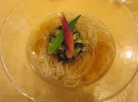 「あさりと茄子の冷やしそば（１０００円）」@饗 くろ㐂の写真