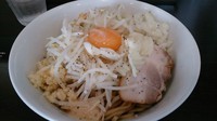 「まぜ麺中盛り750円」@味噌麺 伝堂の写真