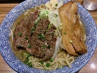「らーめん並 ステーキ」@ラーメン燈郎の写真