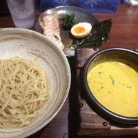 「カレーつけ麺（オープン記念で300円）」@しゅういち 恵比寿店の写真