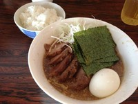 「ラーメン 650円＋ ライス 0円」@前原商店の写真
