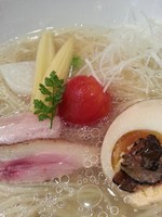 「【8月土日限定】ほろほろ鳥の冷製塩そば1200円」@Japanese Soba Noodles 蔦の写真