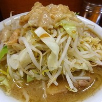 「麺少なめぶた増し（ニンニクあぶらカラメ）750円」@ラーメン二郎 立川店の写真