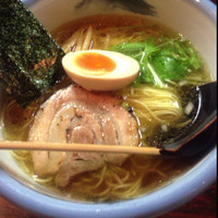 「塩ラーメン(淡麗)+炙りコロチャーシューめし」@AFURI 恵比寿の写真