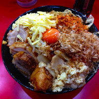 「まぜそば大盛＋豚二枚＋チーズ」@麺屋 桐龍の写真